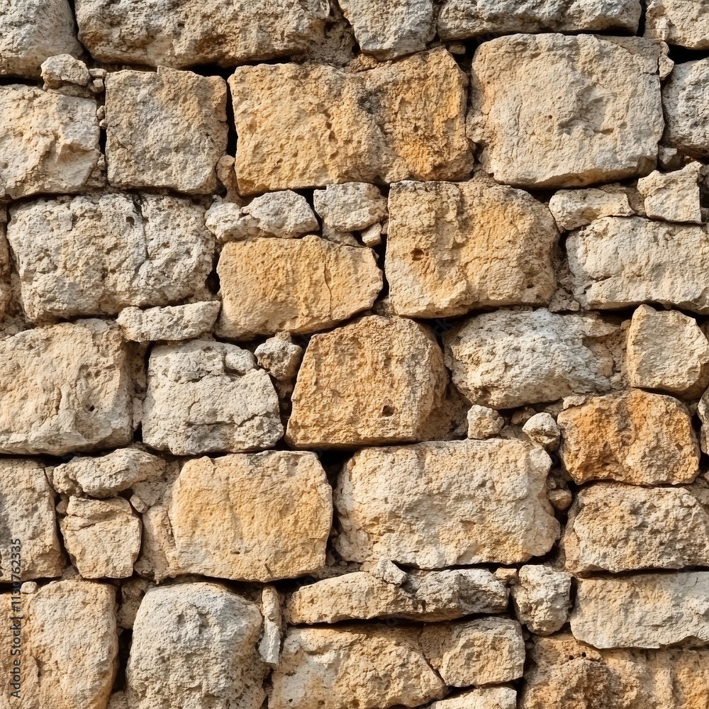 Obraz premium Light brown stone wall.