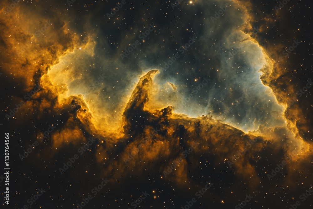 Fototapeta premium stunning cosmic nebula with vibrant colors and starry background