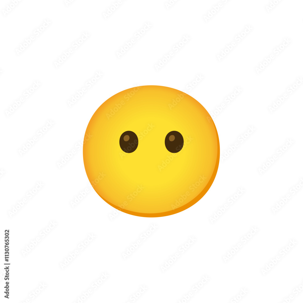 Fototapeta premium Neutral Face Emoji 