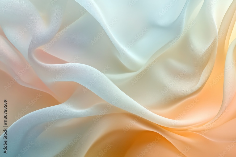Obraz premium Abstract flowing pastel tones resembling delicate silk fabric in soft colors