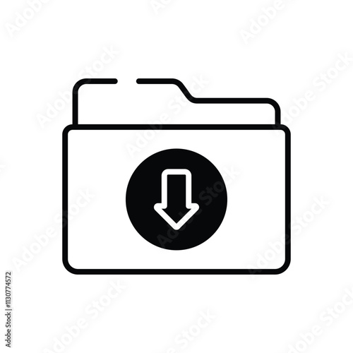 Downloads Folder vector icon