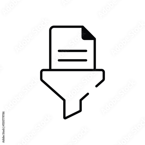 Filter File vector icon