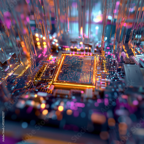 Close-up of an advanced qua...