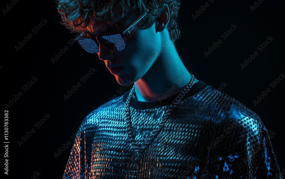 Futuristic y2k hologram fashion