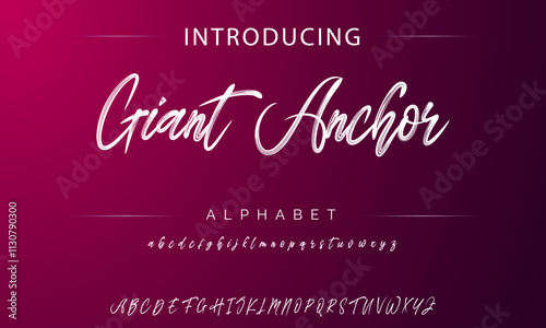 Bold and script alphabets. Vector font duo.