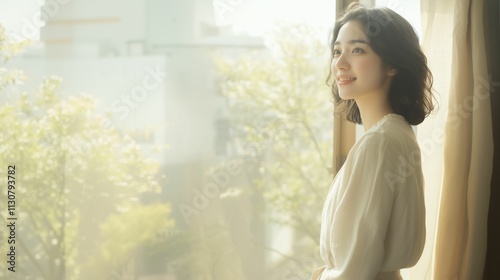 窓辺に立つ女性 Free Download 窓辺に立つ女性 - GFXLoad