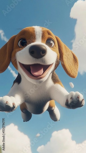 Beagle puppy Jump