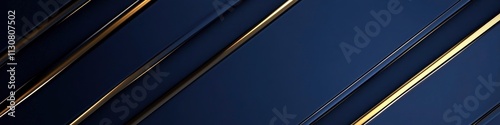 Dark blue background with diagonal stripes of metallic dark navy, a minimalist design, and sleek lines for an elegant touch.