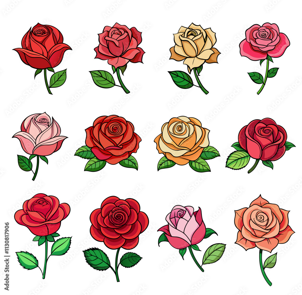 Fototapeta premium set of red vector.