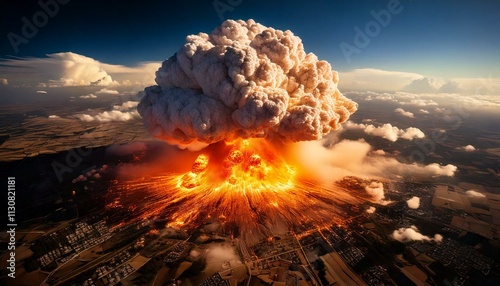 Obraz na płótnie huge explosion w salonie
