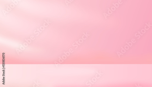 Abstract soft pink background design with smooth gradient effect, perfect for Valentine's Day, wedding, romantic design and product presentation.