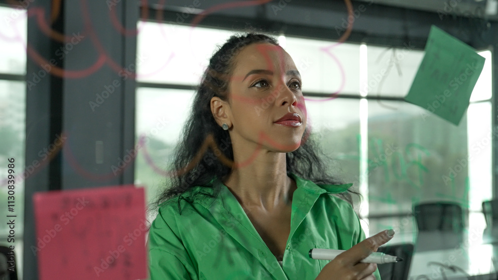 © Summit Art Creations - Young hispanic employee writing on colorful sticky notes. Smart businesswoman sharing marketing idea, brainstorming strategy, business plan. Project manager drawing mind map. Closeup. Manipulator. © Summit Art Creations - Young hispanic employee writing on colorful sticky notes. Smart businesswoman sharing marketing idea, brainstorming strategy, business plan. Project manager drawing mind map. Closeup. Manipulator.