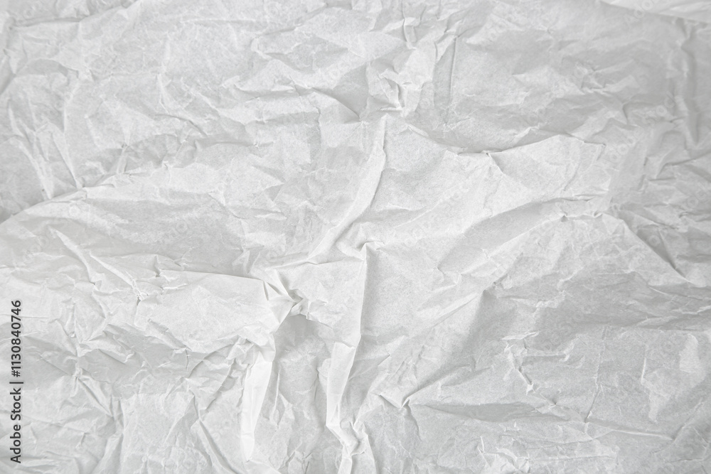 Obraz premium Crumpled white paper texture, abstract background.