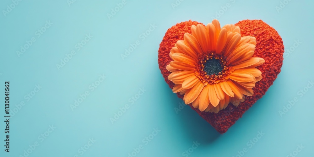 Obraz premium International Self Care Day is represented by a heart with a flower, symbolizing the importance of self care. Effective self care enhances well being and can positively impact healthcare systems.