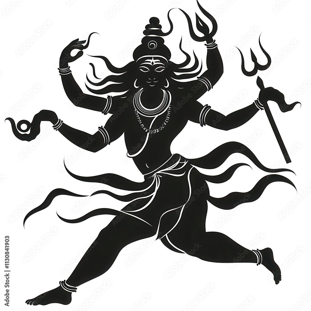 Dynamic dance of shiva indian culture art transparent background artistry spirituality