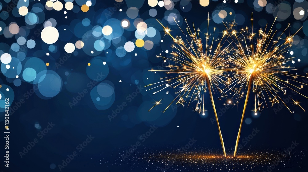 Fototapeta premium Festive night sky a visual art display of sparkling fireworks