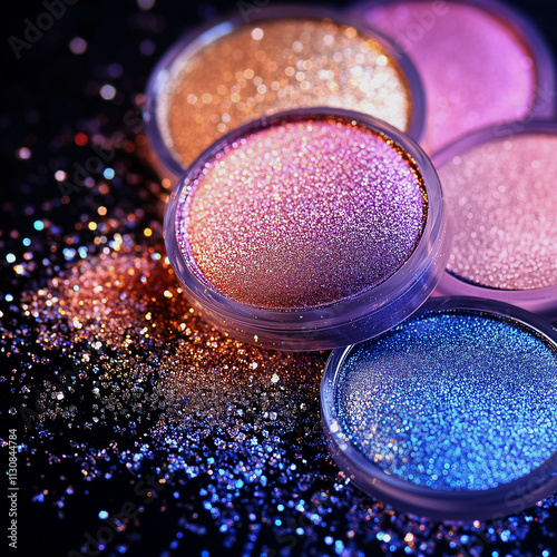 make up eyeshadows in bright party colours