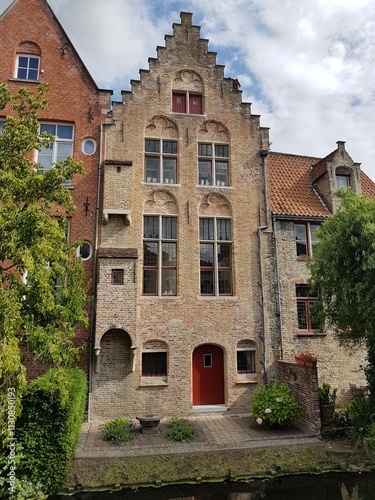 Narrow houses in Bruges, Belgium.