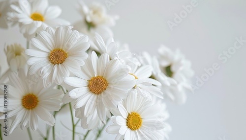 Delicate white daisies in a soft light bouquet