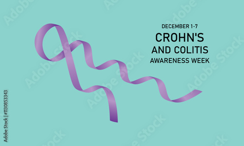 Crohns & Colitis  Awareness Week Vector December 1-7 Vector Illustration Design.