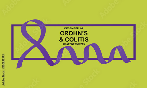 Crohns & Colitis  Awareness Week Vector December 1-7 Vector Illustration Design.