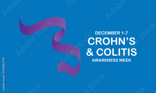 Crohns & Colitis  Awareness Week Vector December 1-7 Vector Illustration Design.