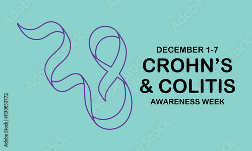Crohns & Colitis  Awareness Week Vector December 1-7 Vector Illustration Design.