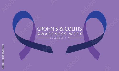 Crohns & Colitis  Awareness Week Vector December 1-7 Vector Illustration Design.