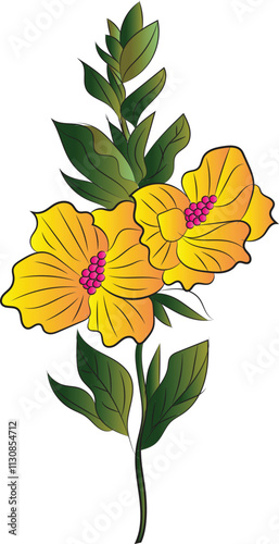 Designed with an iris flower in the style of Art Nouveau. Beautiful iris flower vintage floral composition