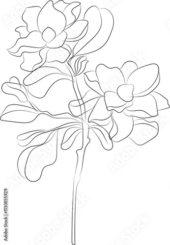 Designed with an iris flower in the style of Art Nouveau. Beautiful iris flower vintage floral composition