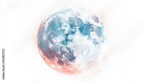 moon on white background