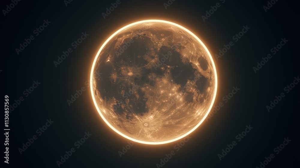 Fototapeta premium moon on white background