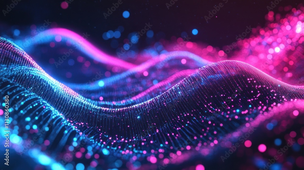 Obraz premium Abstract Neon Wave