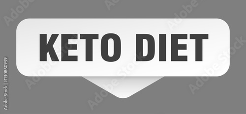 KETO DIET STICKER, BUTTON, SIGN