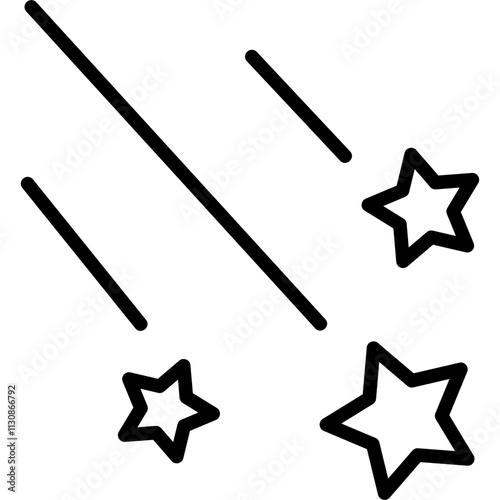 5Shooting Stars Icon