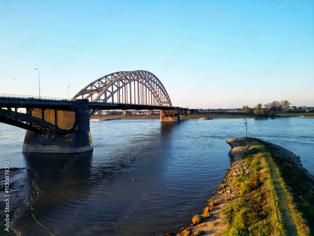 Obraz premium Historic Charm Meets Modern Life, Nijmegen Aerial View