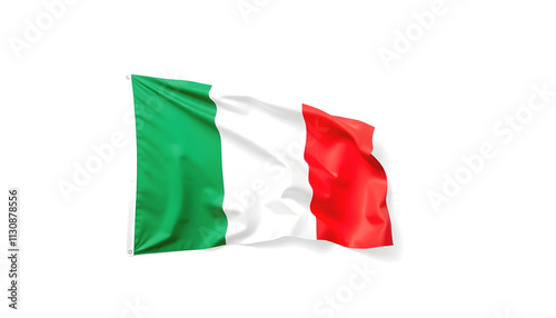 Free Download Italian flag isolated on white, minimalism - GFXLoad