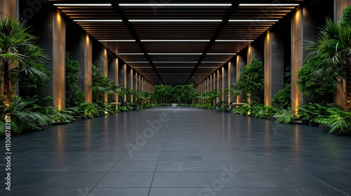 Futuristic airport terminal check-ins modern urban environment interior design nature integration ground level innovation in travel experience