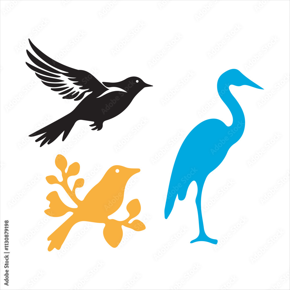 Obraz premium Birds Icon Vector Art