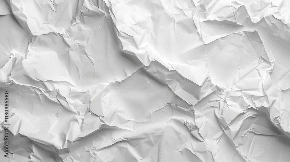 Obraz premium White crumpled texture background 