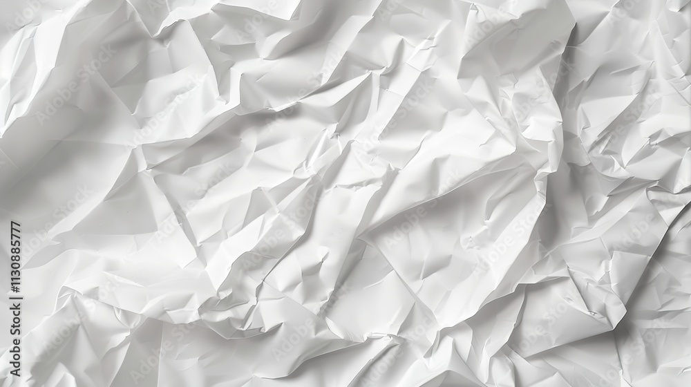 Obraz premium White crumpled texture background 