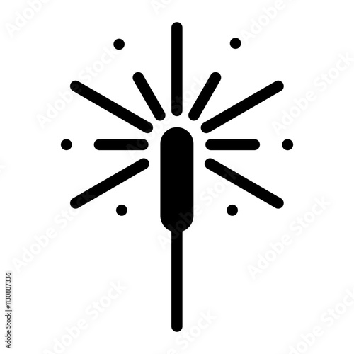 sparkler glyph icon
