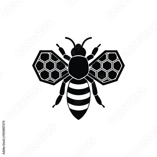 bee-with-a-honeycomb-simple-silhouettes-.eps