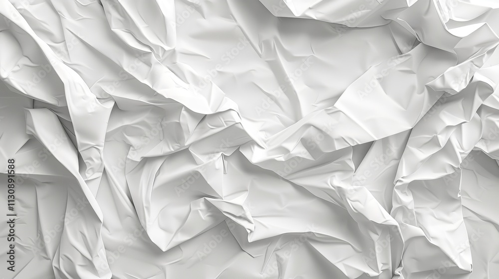 Fototapeta premium White paper texture background crumpled