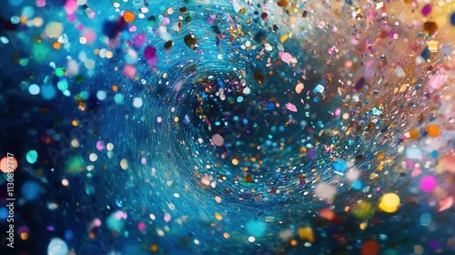 Wallpaper Mural Abstract Whirlwind of Colorful Confetti: A Festive Visual Spectacle Torontodigital.ca