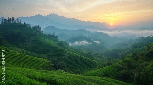 A breathtaking view of the verdant Rice Terraces