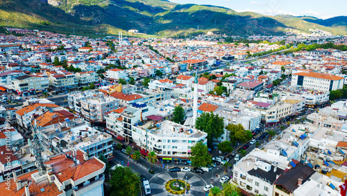 The Coastal Gem of Altınoluk from the Sky. photo