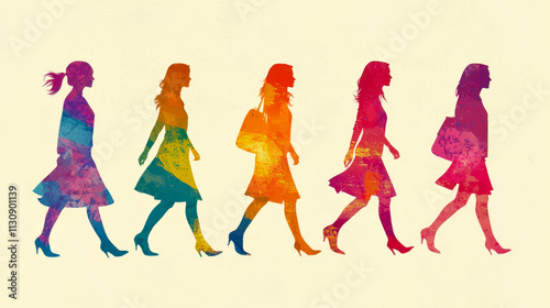 Fashion women, abstract illustration photo