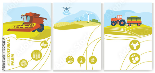 A set of templates for an agricultural booklet