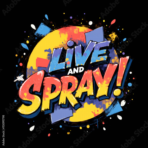 A colorful poster with the words 